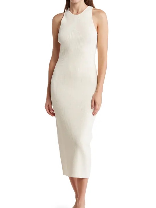 Rag & Bone Asher Rib Knit Midi Tank Dress